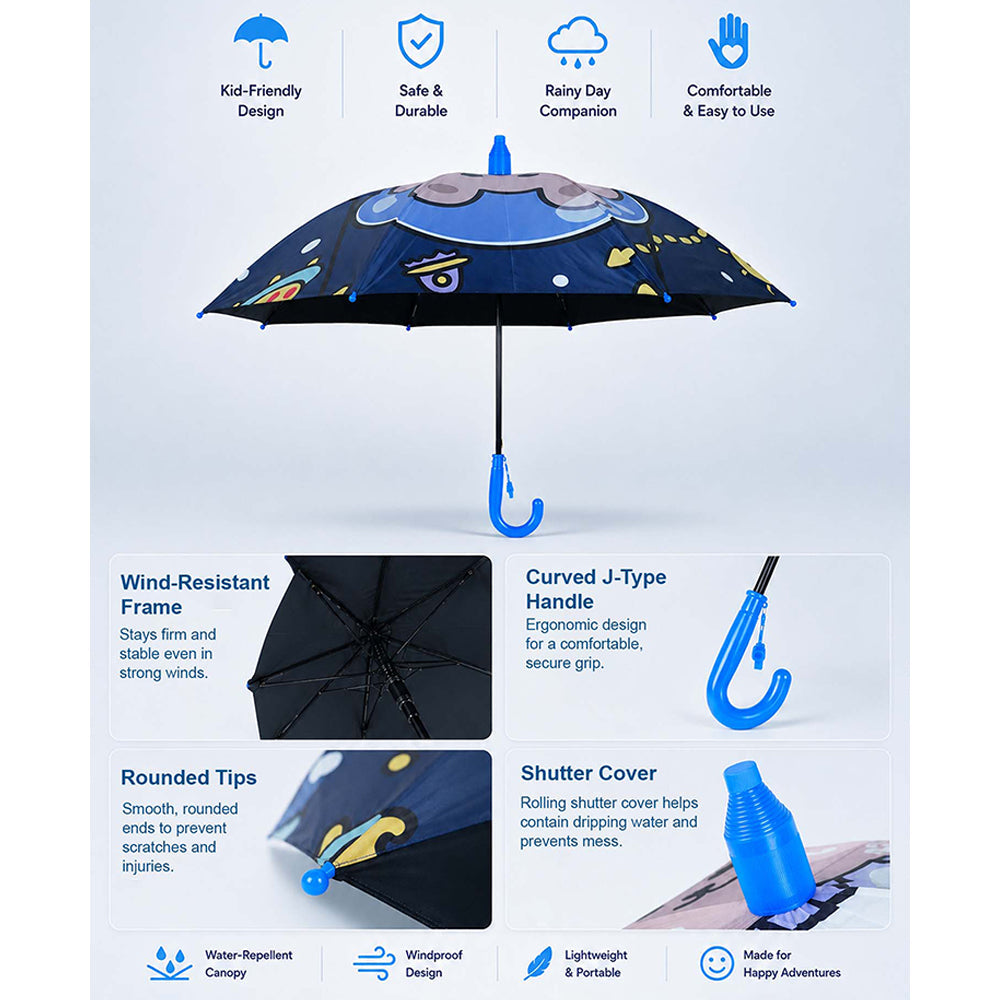 Bear Space with Shutter style cover Kids-Umbrella 6-12Y
