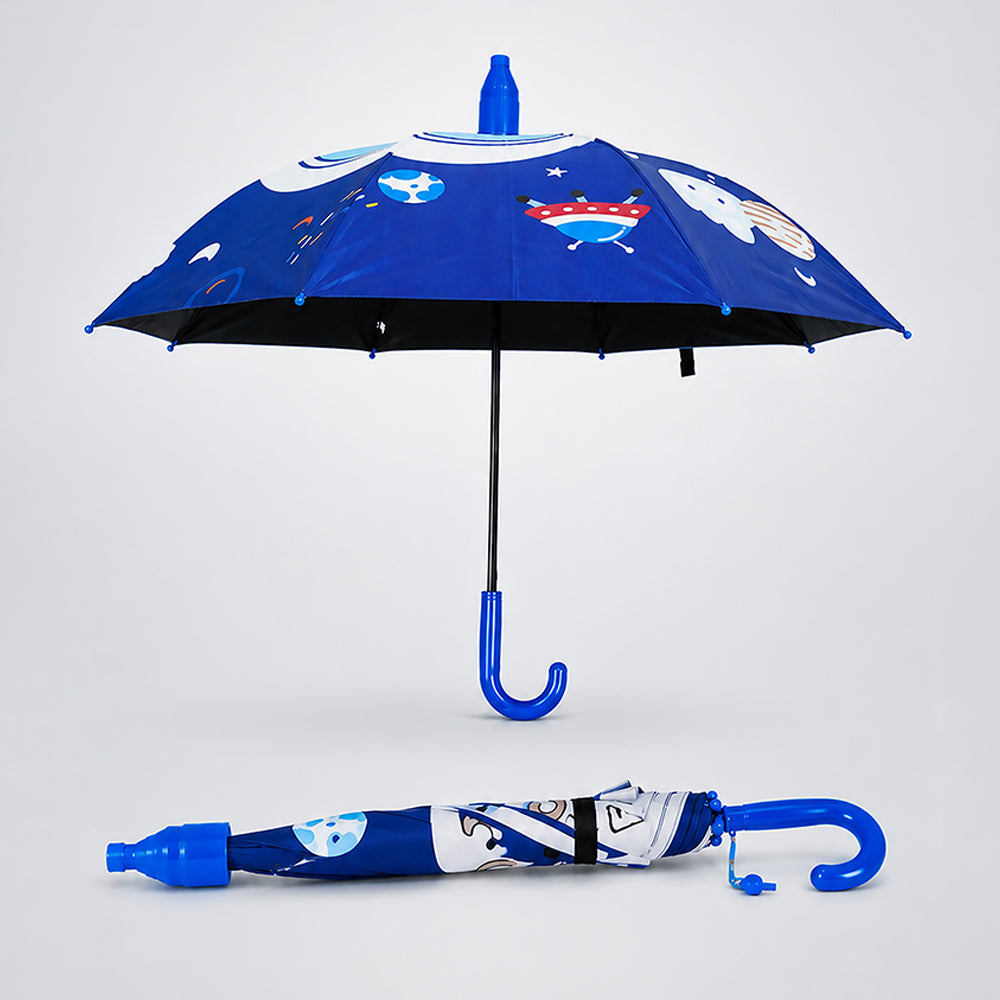 Biker Astronaut with Shutter style cover Kids-Umbrella 6-12Y