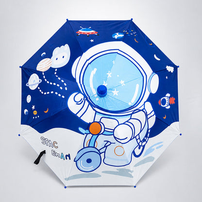Biker Astronaut with Shutter style cover Kids-Umbrella 6-12Y