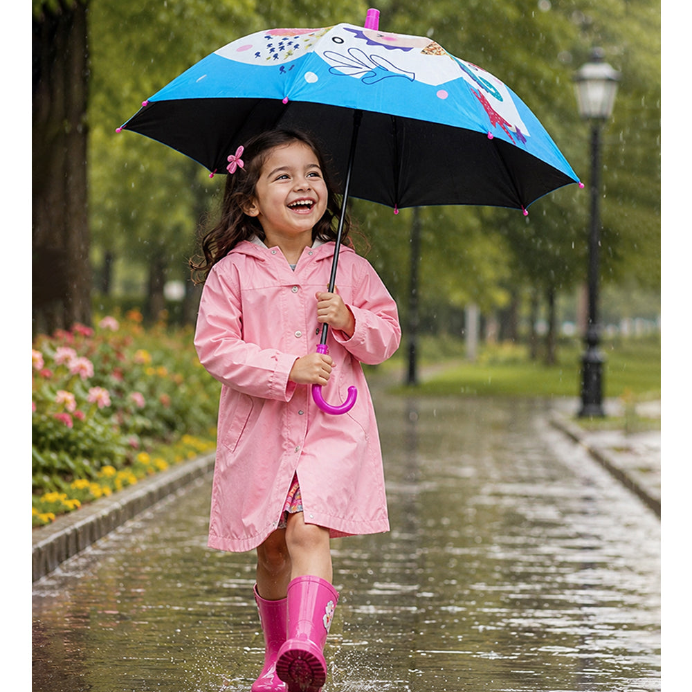 Blue Mermaid with Shutter style cover Kids-Umbrella-6-13Y