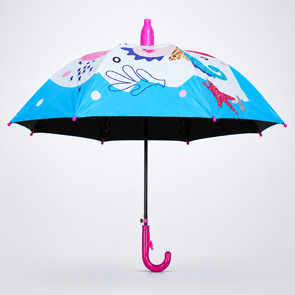 Blue Mermaid with Shutter style cover Kids-Umbrella-6-13Y