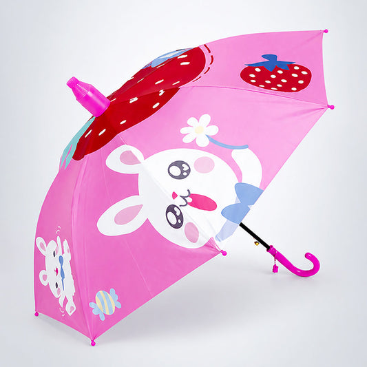 Strawberry Teddy with Shutter style cover Kids-Umbrella - 6-12Y