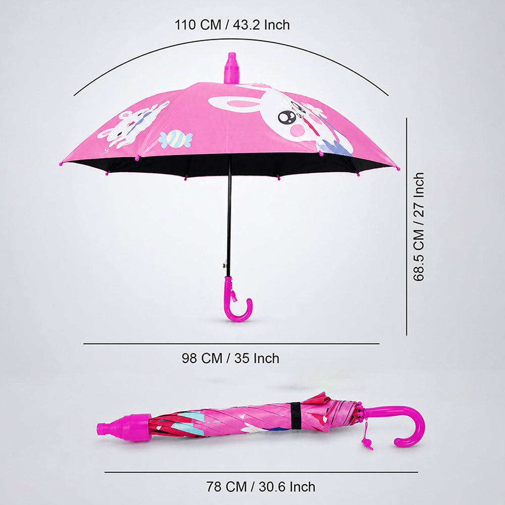Strawberry Teddy with Shutter style cover Kids-Umbrella - 6-12Y