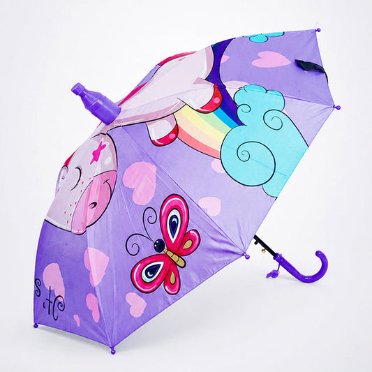 Unicorn Rainbow with Shutter style cover Kids-Umbrella 6-12Y