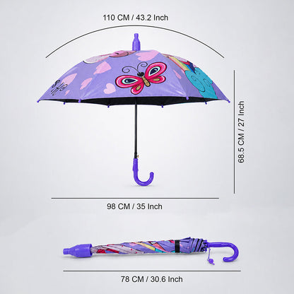 Unicorn Rainbow with Shutter style cover Kids-Umbrella 6-12Y