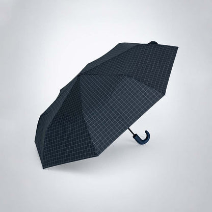 3Fold Black Checkered Auto Open & Close Umbrella for Teens & Adults