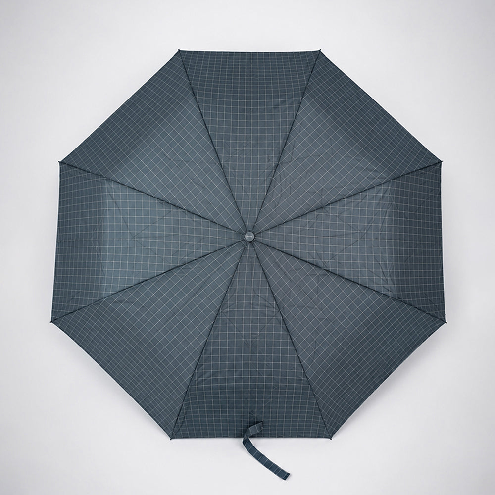 3 Fold Grey Checkered Auto Open & Close Umbrella for Teens & Adults