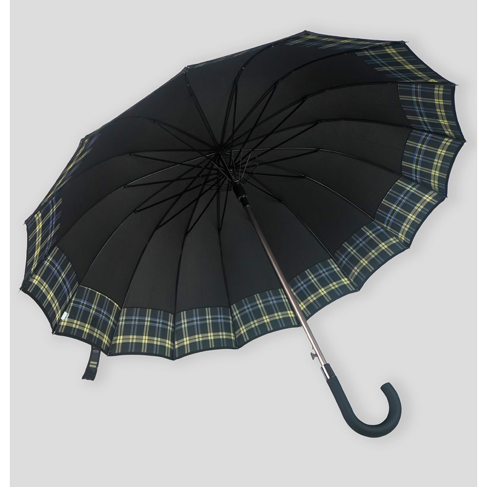 Black Checks Large Canopy Size Umbrella for Adults - Little Surprise Box