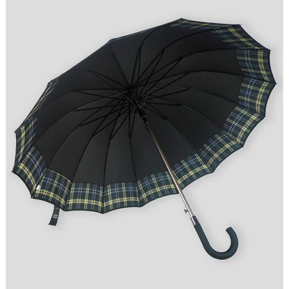 Black Checks Large Canopy Size Umbrella for Adults - Little Surprise Box