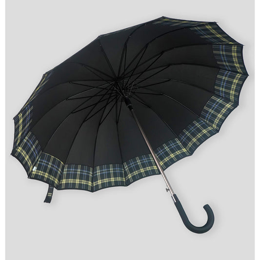 Black Checks Large Canopy Size Umbrella for Adults - Little Surprise Box