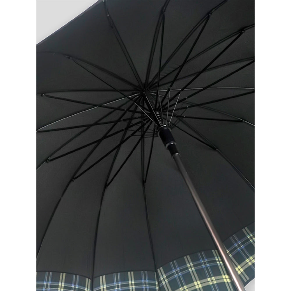 Black Checks Large Canopy Size Umbrella for Adults - Little Surprise Box