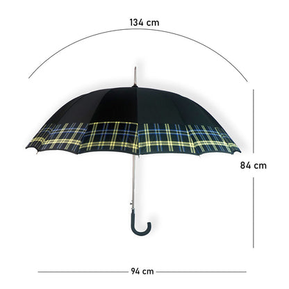 Black Checks Large Canopy Size Umbrella for Adults - Little Surprise Box
