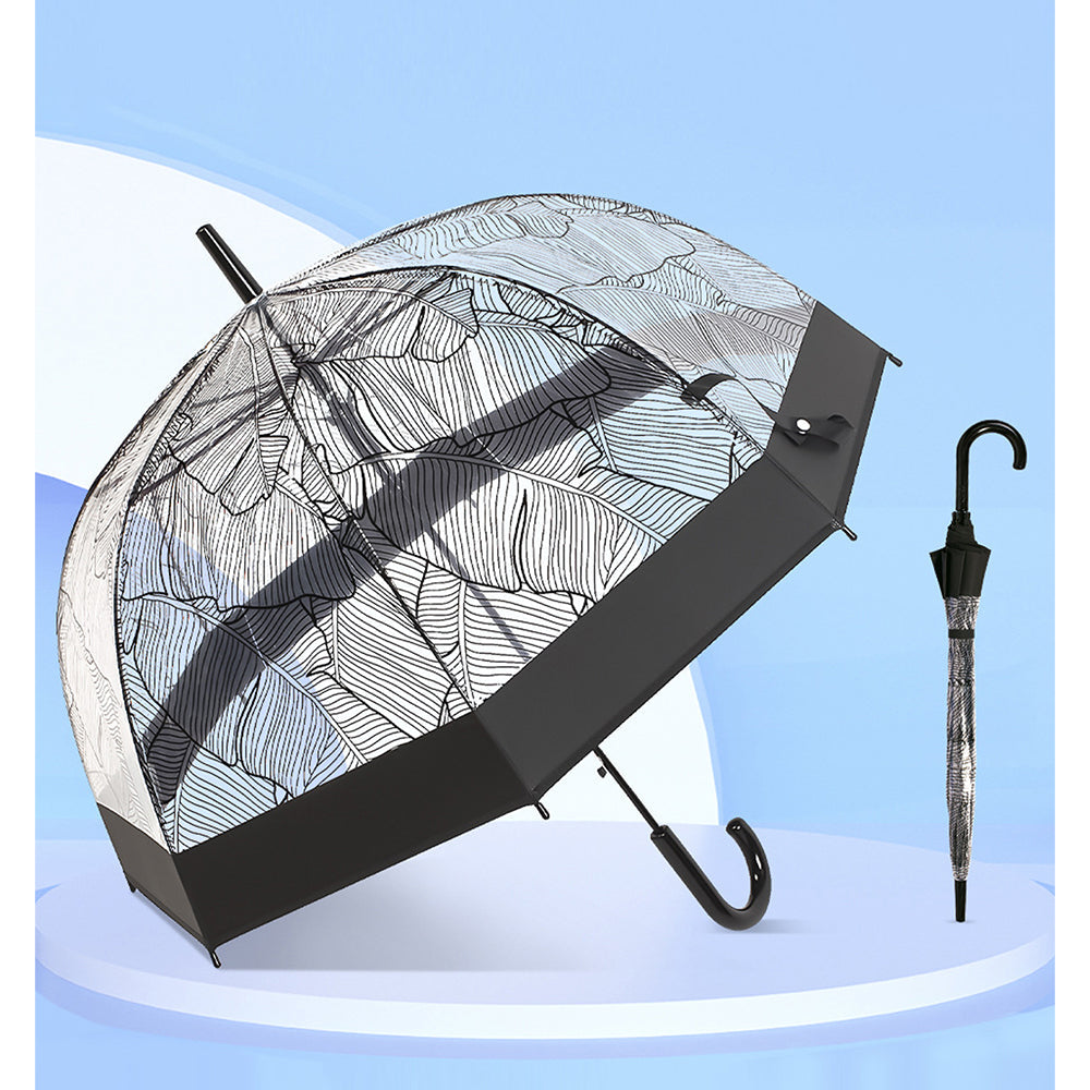 Self Print Black Transparent Umbrella for Kids and Teens, 8Years - 15Years - Little Surprise Box