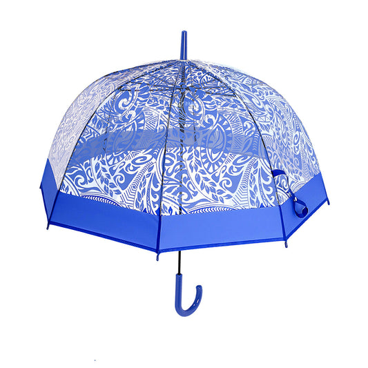 Self Print Dark Blue Transparent Umbrella for Kids and Teens, 8Years - 15Years - Little Surprise Box