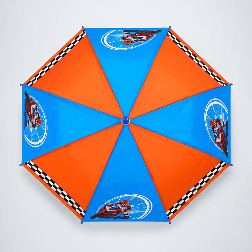 Racing Bike Print Umbrella for Kids,5yrs -10yrs