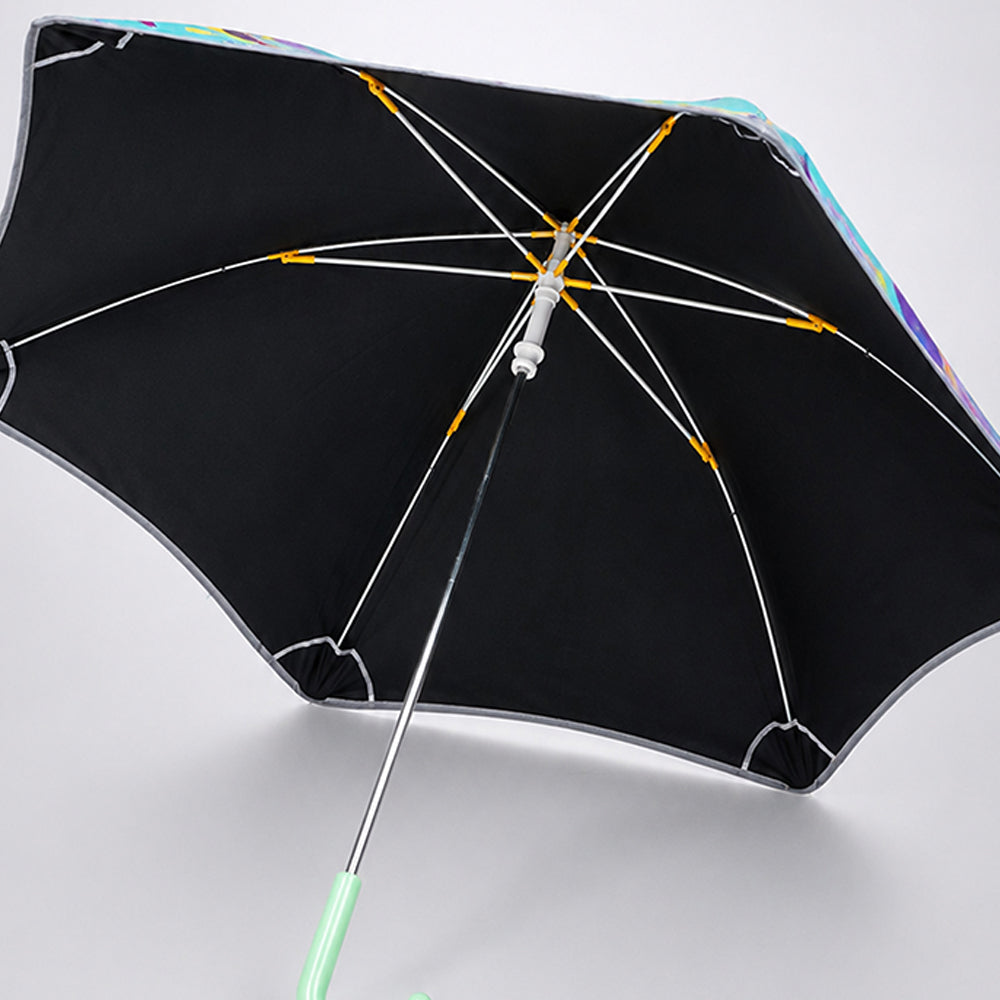 Wheel style Colorful Monster Printed UPF 50+ Kids-Umbrella-5-10Y