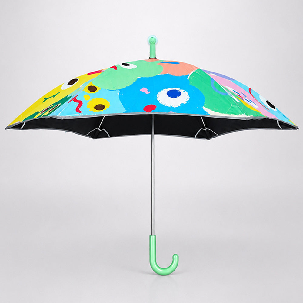 Wheel style Colorful Monster Printed UPF 50+ Kids-Umbrella-5-10Y