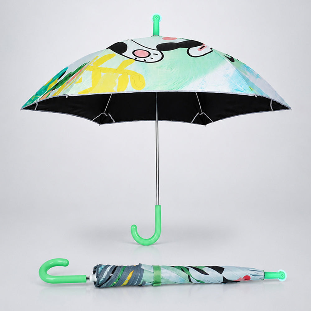 Wheel style Cow Printed UPF 50+ Kids-Umbrella-5-10Y