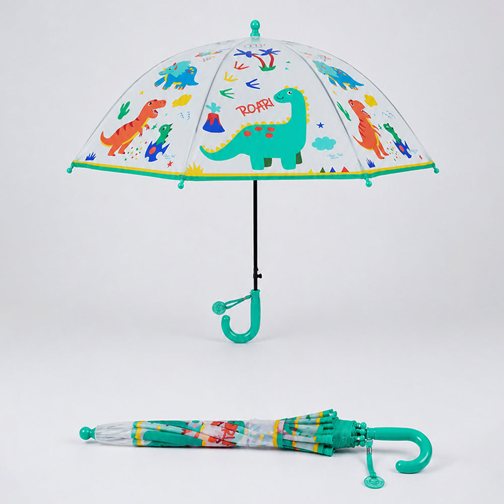 Dinoland Transparent Green Umbrella for Toddlers & Kids