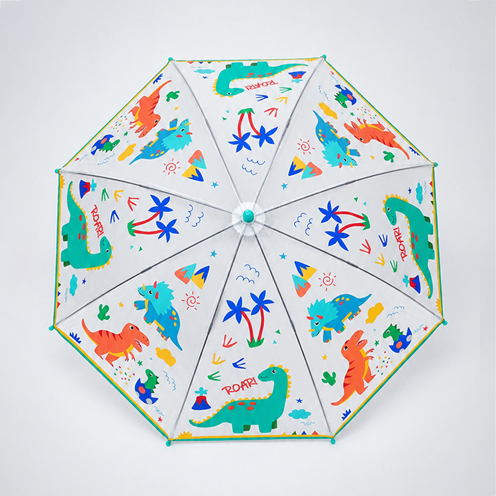 Dinoland Transparent Green Umbrella for Toddlers & Kids