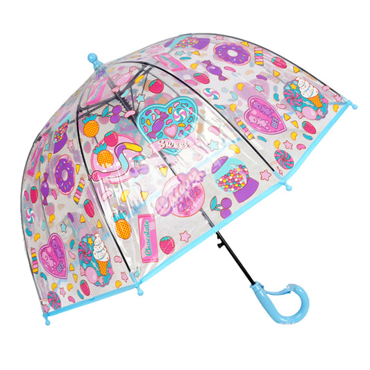 Sweet Candy theme Dome style Transparent Umbrella for Kids, 1-5years - Little Surprise Box