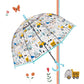 Light Blue Dome style construction theme Transparent Umbrella for Kids, 1-5years - Little Surprise Box