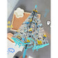 Light Blue Dome style construction theme Transparent Umbrella for Kids, 1-5years - Little Surprise Box