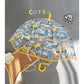 Yellow Dome style construction theme Transparent Umbrella for Kids, 1-5years - Little Surprise Box