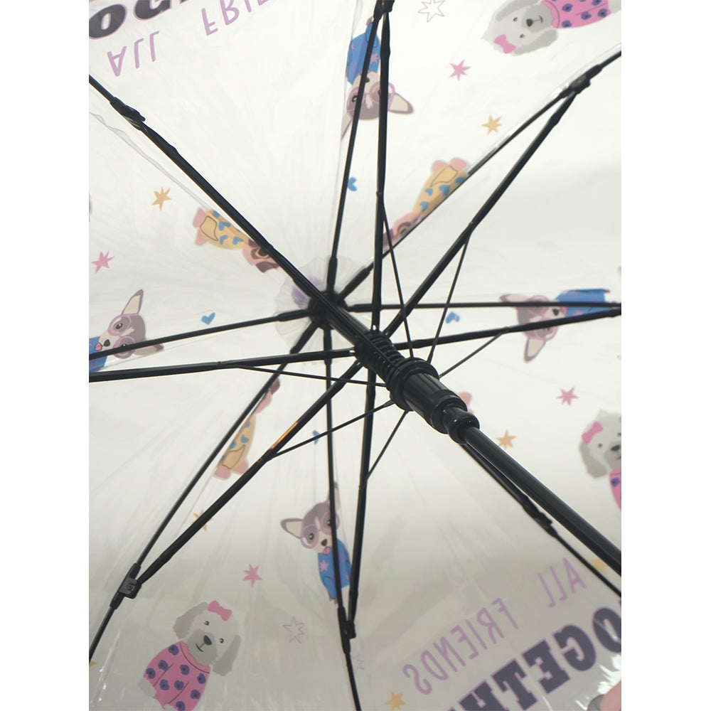 Puppy Family theme Dome style Transparent Umbrella for Kids, 1-5years - Little Surprise Box