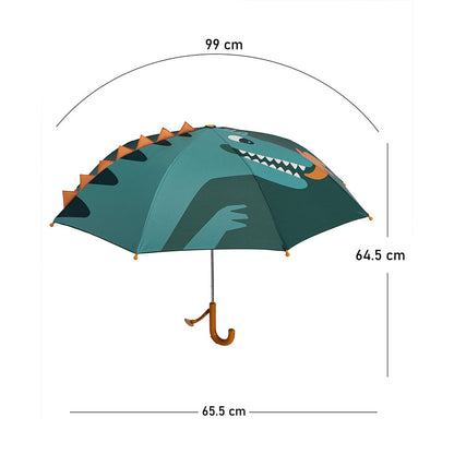 Fire Dino Big Face Umbrella for Kids, 5Years-10Years - Little Surprise Box