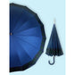 Navy And Black Checks Large Canopy Size Umbrella for Adults - Little Surprise Box