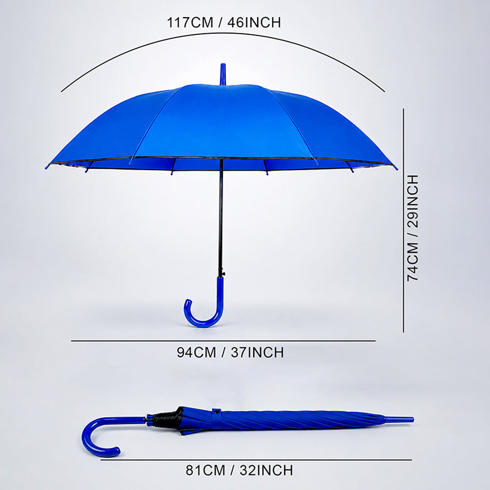 Navy Blue Solid Black border Umbrella for Adults & Teens