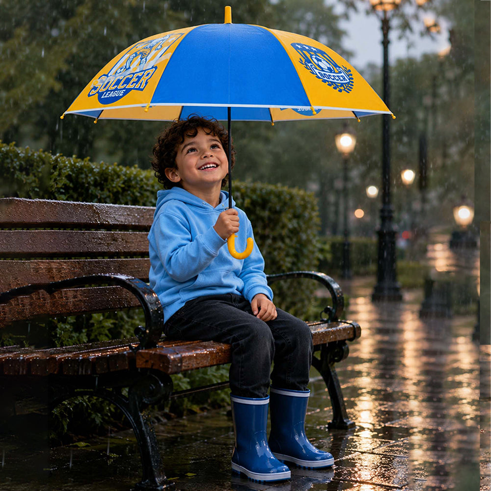 Soccer League Print Umbrella for Kids,5yrs-10yrs