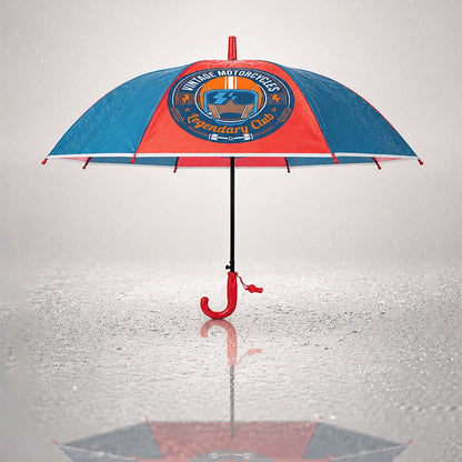 Vintage Motorcycle Print Umbrella for Kids,5yrs -10yrs