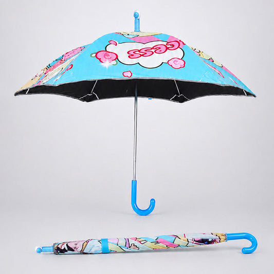 Wheel style Princess Girl Printed UPF 50+ Kids-Umbrella-5-10Y