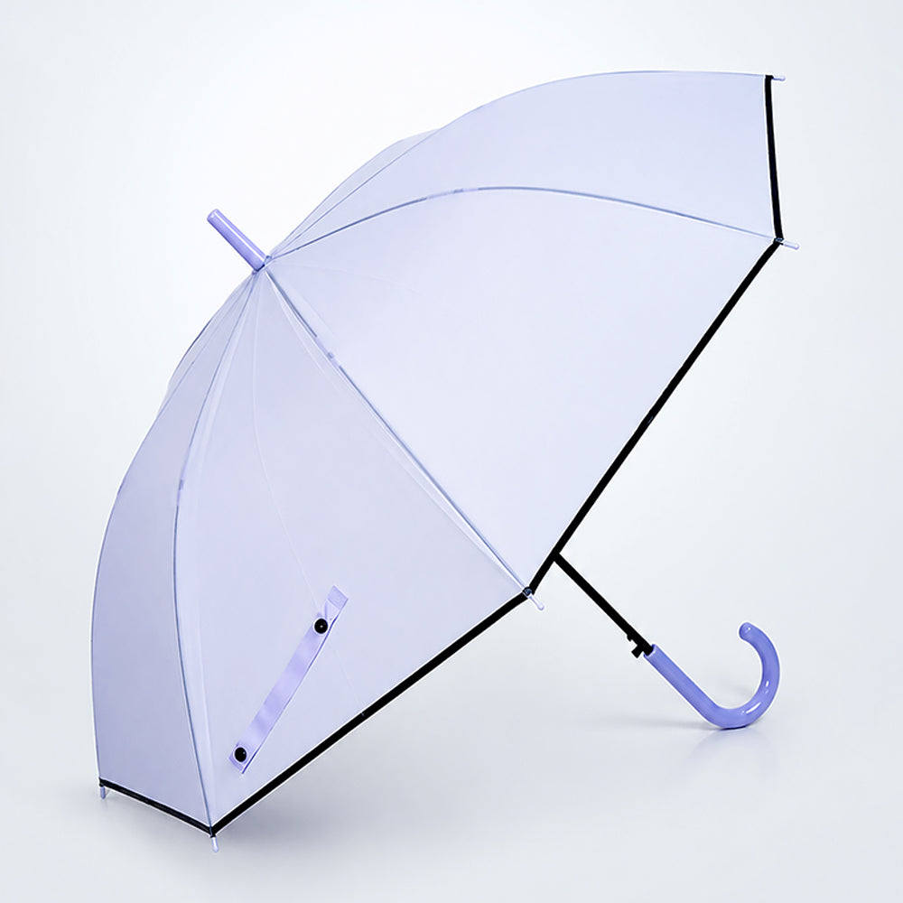 Purple Solid Black border Umbrella for Adults