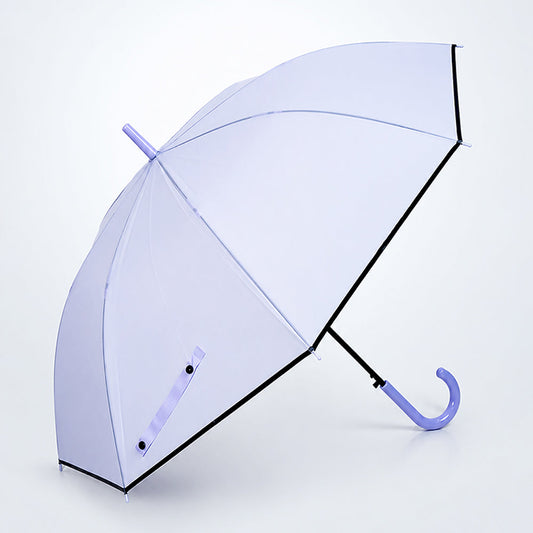 Purple Solid Black border Umbrella for Adults