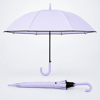 Purple Solid Black border Umbrella for Adults