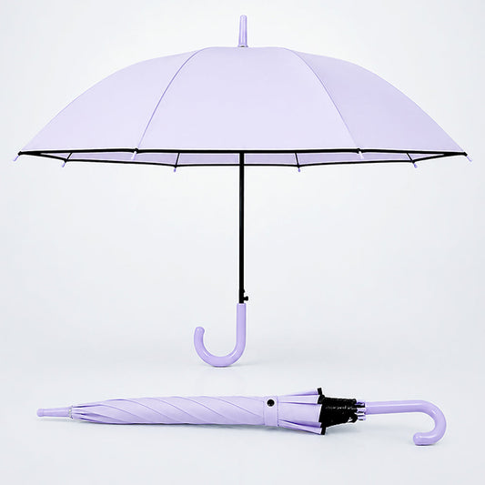 Purple Solid Black border Umbrella for Adults