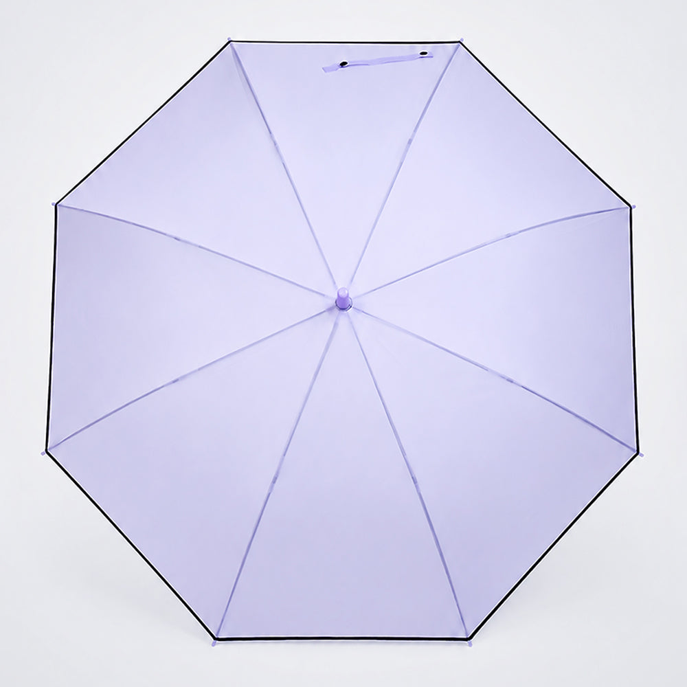 Purple Solid Black border Umbrella for Adults