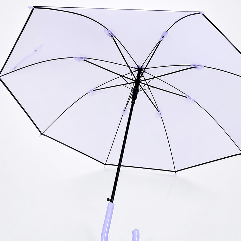 Purple Solid Black border Umbrella for Adults