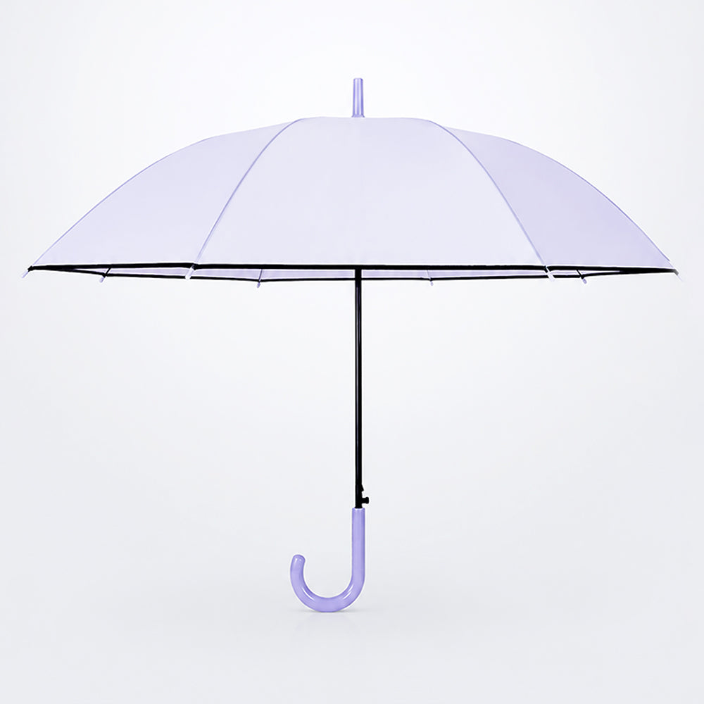 Purple Solid Black border Umbrella for Adults
