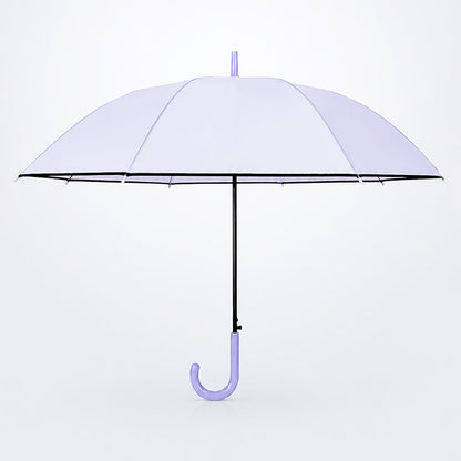 Purple Solid Black border Umbrella for Adults