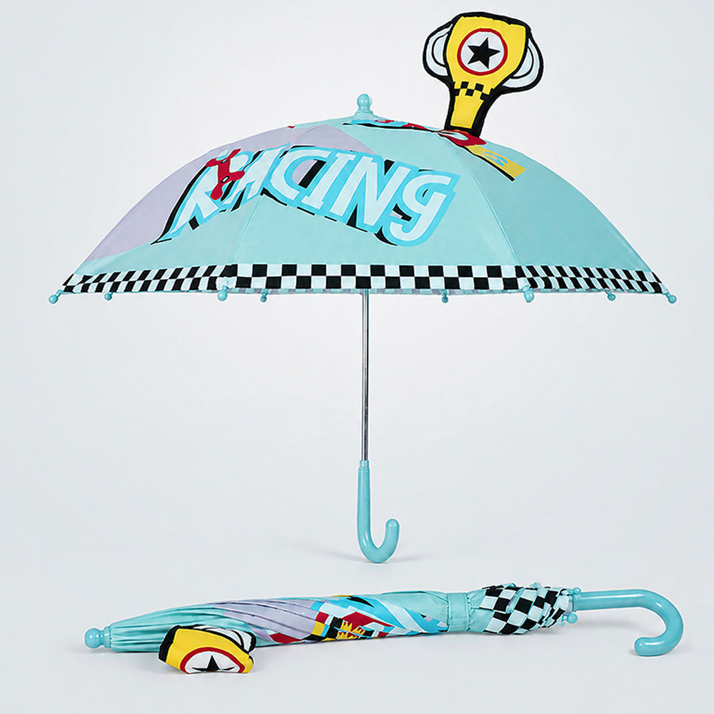 3D Trophy No.1 Racer Umbrella for Kids 3-8Y