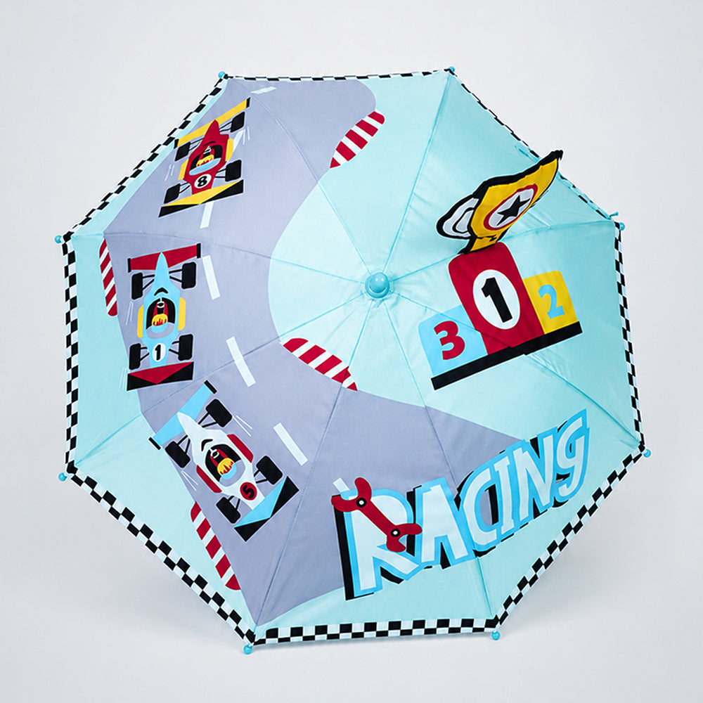 3D Trophy No.1 Racer Umbrella for Kids 3-8Y