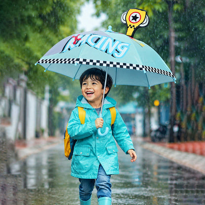 3D Trophy No.1 Racer Umbrella for Kids 3-8Y