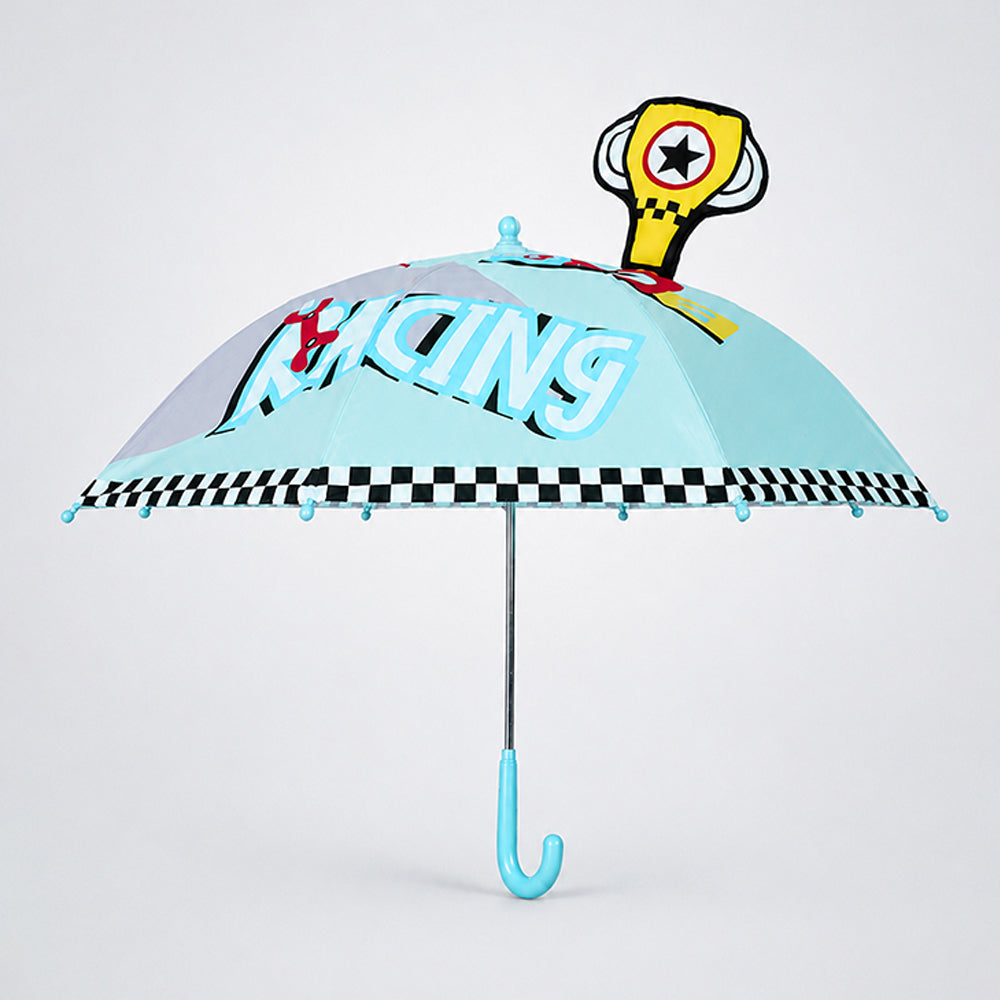 3D Trophy No.1 Racer Umbrella for Kids 3-8Y