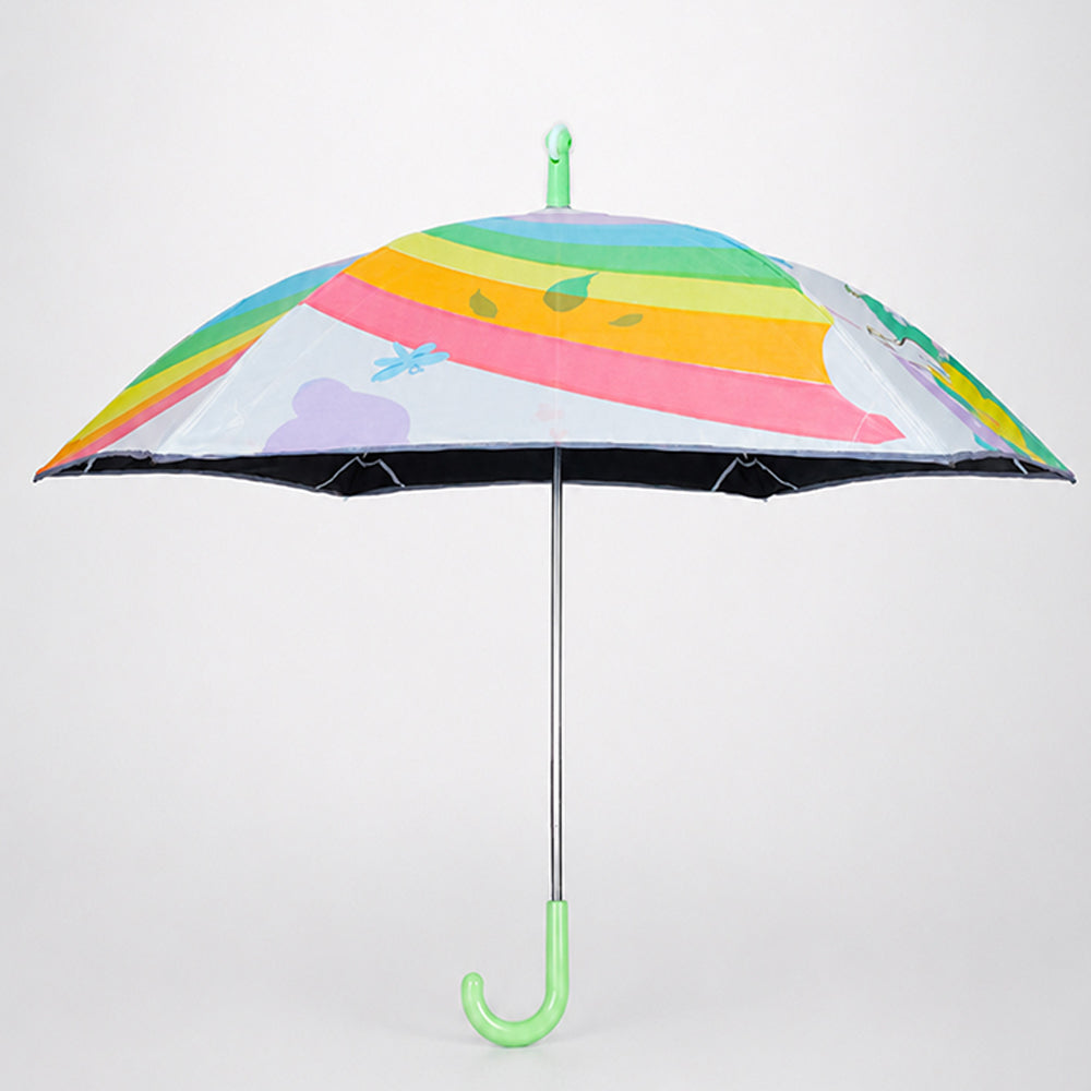 Wheel style Rainbow Duck Printed UPF 50+ Kids-Umbrella-5-10Y