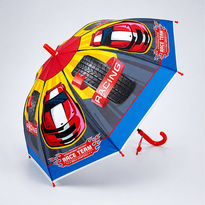Race Car Print Umbrella for Kids,5yrs-10yrs
