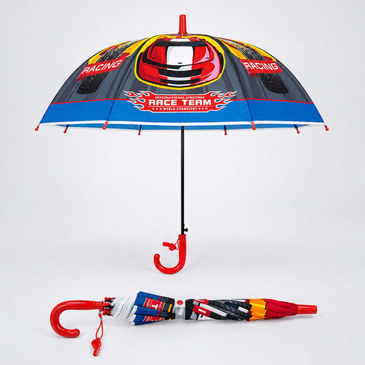 Race Car Print Umbrella for Kids,5yrs-10yrs
